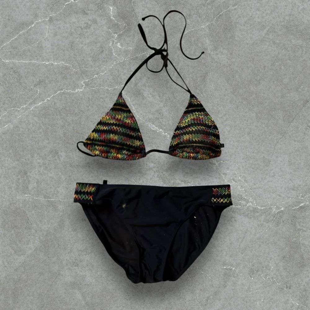 OP Black Embroidered‎ Bikini Set